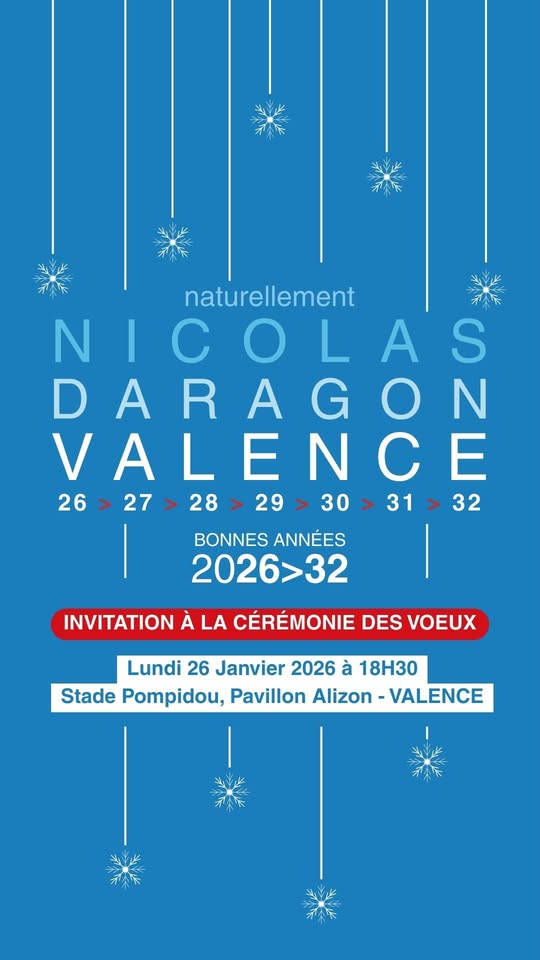 Cérémonie des vœux ✨
Venez nombreux partager ce moment convivial !
👉 Ouvert à toutes et à tous
📍 Stade Pompidou – Pavillon Alizon
📅 26 janvier
🕡 18h30